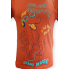 T-Shirt arancione bimbo con stampa dinosauro