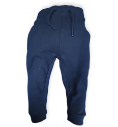 pantaloni jogging bambino con toppe in similpelle