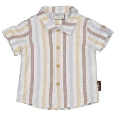 Camicia neonato misto lino