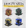 Completo Magico Bambino Hogwarts: T-Shirt Bianca 'Hogwarts' e Pantaloncino Bordeaux