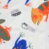 T-shirt Bianca con Fantasia Tropicale per Bambini