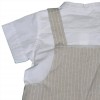 Set bambino Salopette Gessata e Camicia Bianca con Colletto Coreana