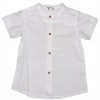 Set bambino Salopette Gessata e Camicia Bianca con Colletto Coreana