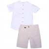 Completo per Bambino con Camicia Bianca e Pantaloncino Gessato