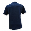 T-Shirt JR blu con taschino e due bottoni.