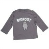 T-shirt Neonato Grigia Maniche Lunghe "BIGFOOT"