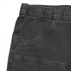 Pantaloni Jeans Neonato Grigio Scuro con Tasca 'BIG FOOT' e Vita Regolabile