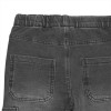 Pantaloni Jeans Neonato Grigio Scuro con Tasca 'BIG FOOT' e Vita Regolabile