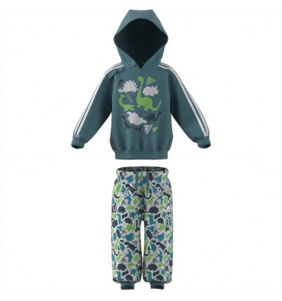 Tutina baby adidas dinosauri verde