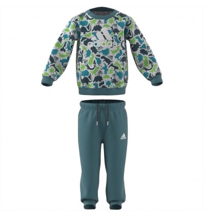 Tute cotone boy adidas stampa dinosauri