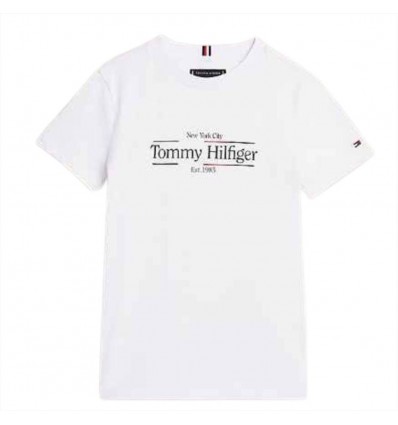 T-shirt bianca ragazzo Tommy Hilfiger NYC