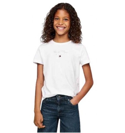 T-Shirt Tommy Hilfiger Ragazzo bianca