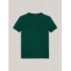 T-Shirt AESSENTIAL COTTON REG TEE SS VERDE Tommy Hilfiger nera