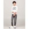 Felpa monotype flock reg sweatshirt bianca tommy hilfiger