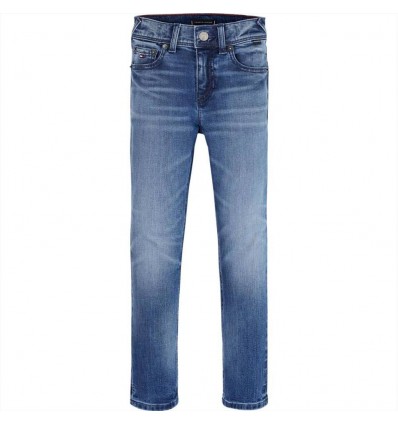 Pantaloni ragazzo in jeans slim Tommy Hilfiger scanton y dark wash