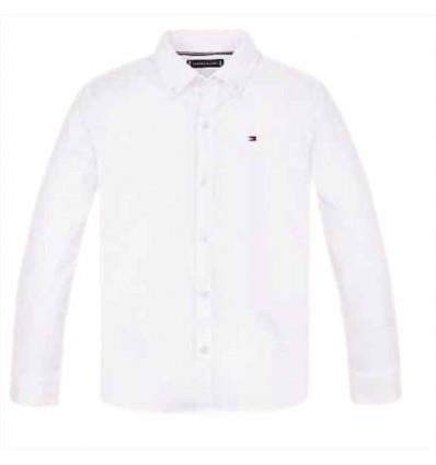 Camicia ragazzo della Tommy Hilfiger bianca