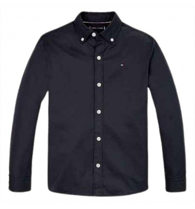 Camicia ragazzo blu della Tommy Hilfiger