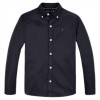 Camicia ragazzo blu della Tommy Hilfiger