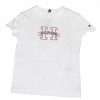 T-shirt Bianca a Maniche Corte con Logo HILFIGER per Bambino